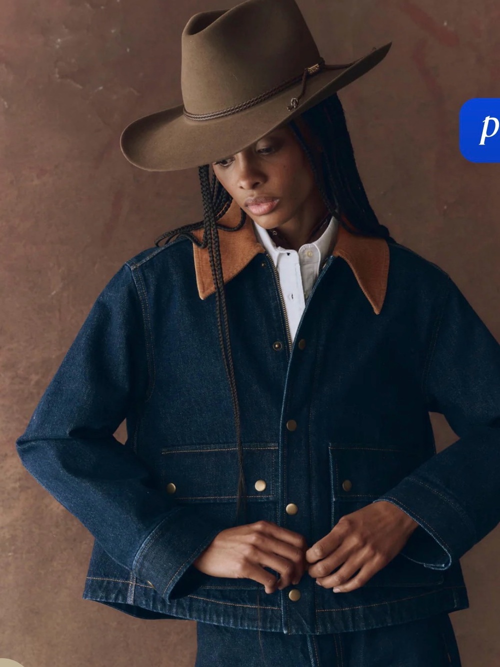 THE GREAT. Swingy Denim Jacket